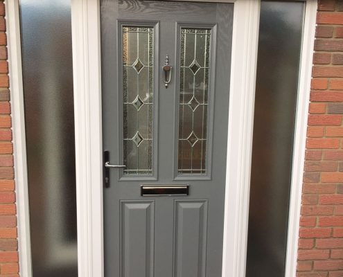 waltham abbey grey composite door with sidelights