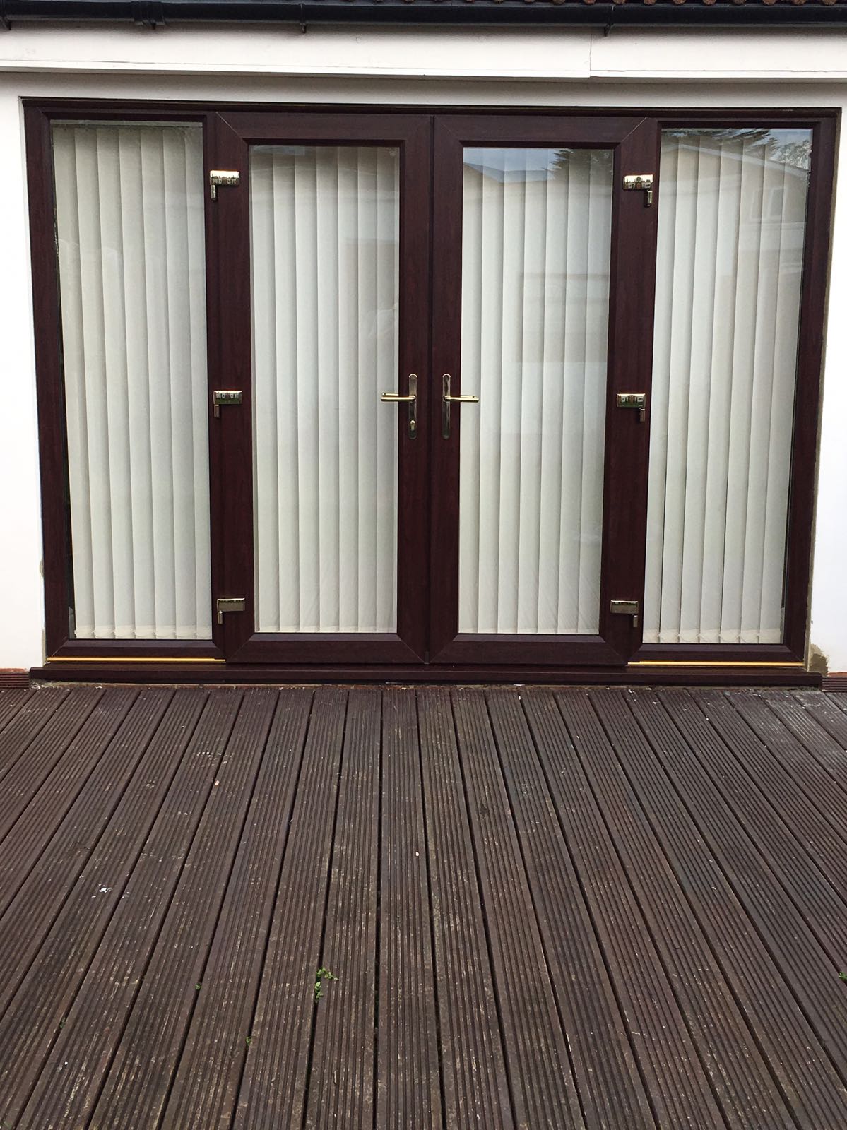 Rosewood French Doors with good furniture fitted in Cheshunt