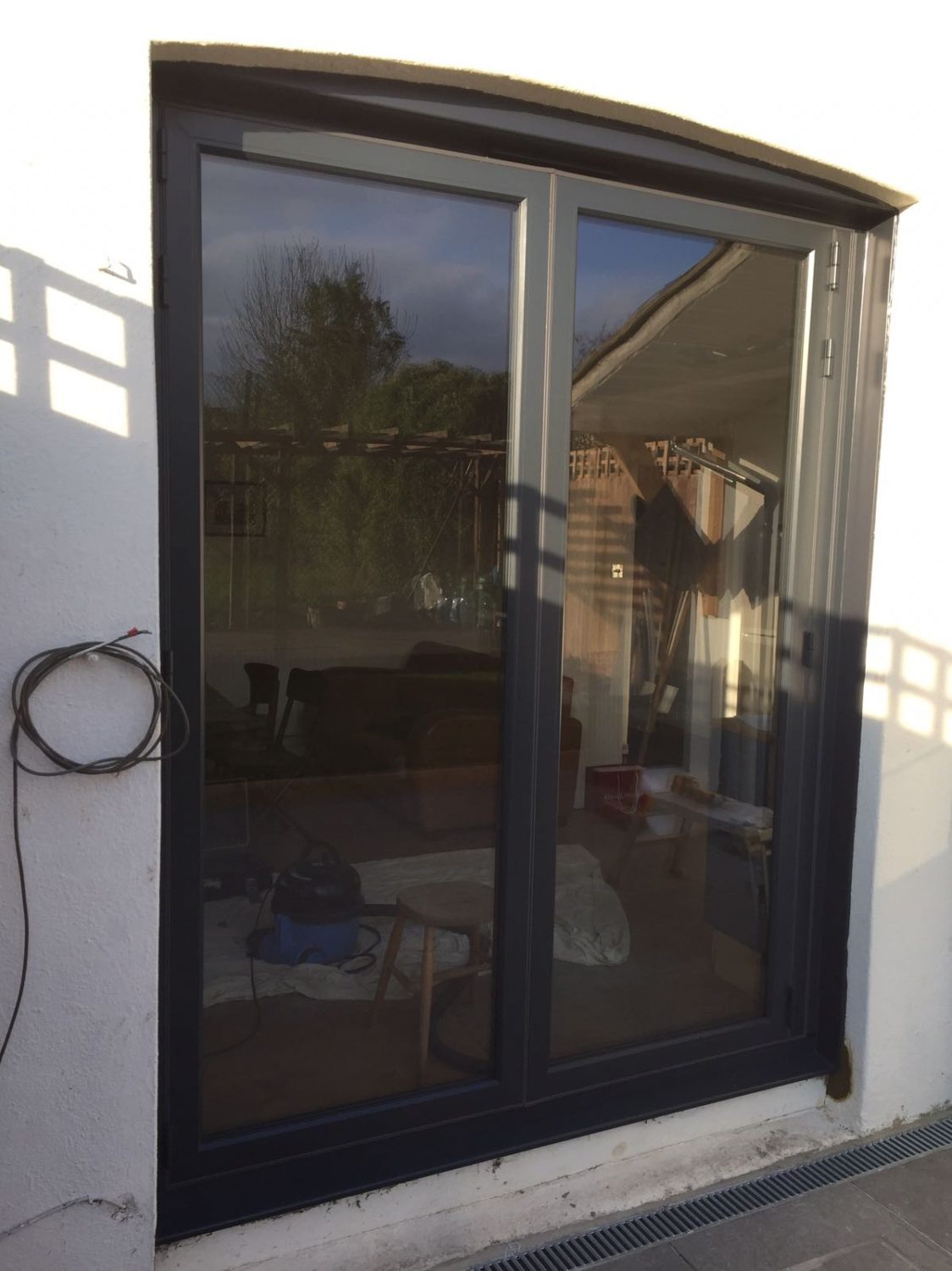 Cheshunt - Two Panel Bi Fold Doors In Grey Fitted By Canon Windows